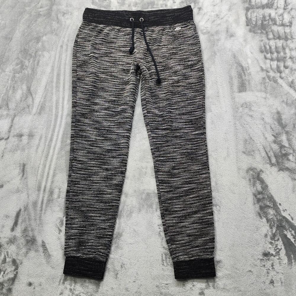 Maurices Pants Womens XL Black Gray Marled Knit Pull On Drawstring Jogger Casual